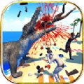鳄鱼模拟器海滩狩猎游戏