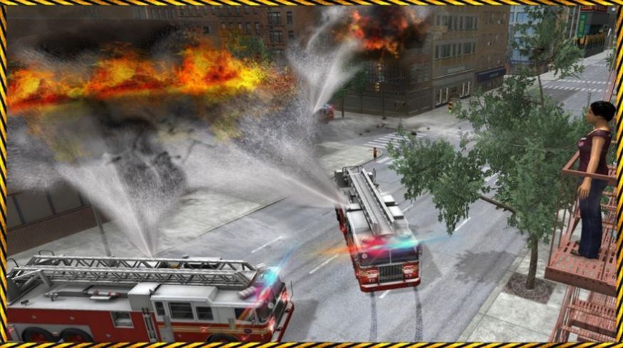 911直升机消防救援卡车司机3D游戏4