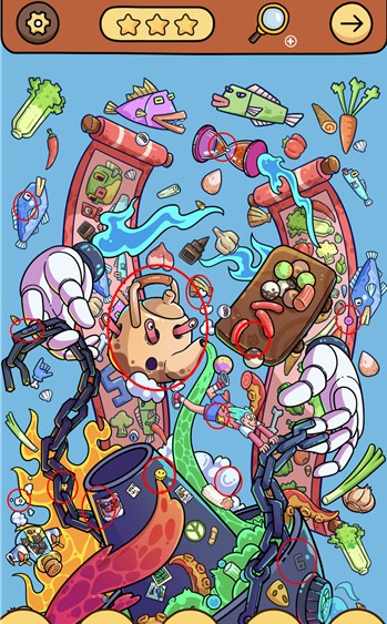 脑洞大侦探寻物美食记三星通关攻略
