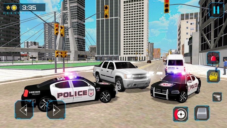 警察警察模拟器汽车追逐游戏2