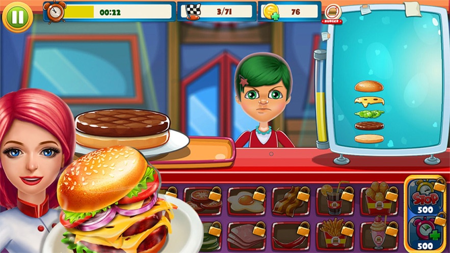 烹饪汉堡餐厅游戏3
