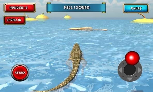 鳄鱼模拟器海滩狩猎游戏0