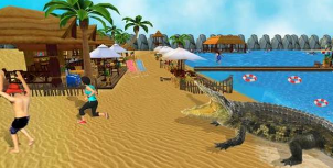 鳄鱼模拟器海滩狩猎游戏3