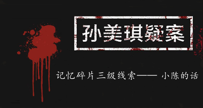 孙美琪疑案：记忆碎片三级线索——小陈的话
