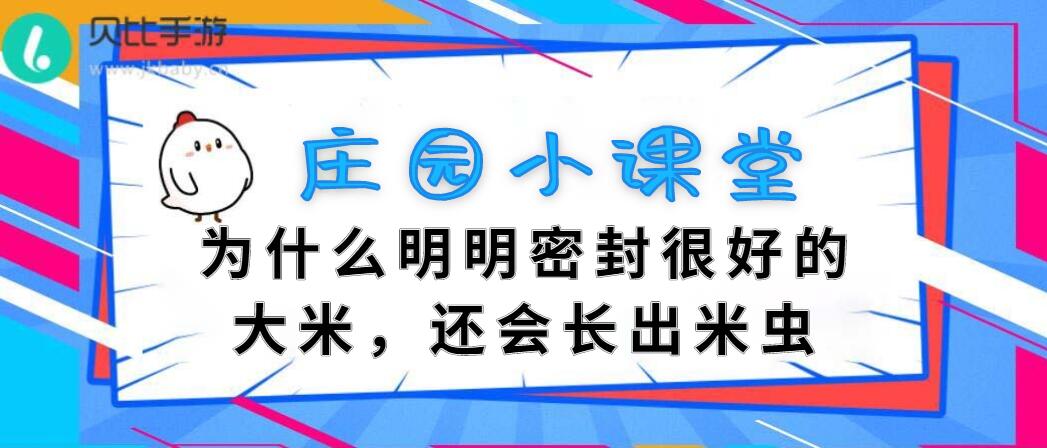 为什么明明密封很好的大米，还会长出米虫-2021蚂蚁庄园11月7日今日答案