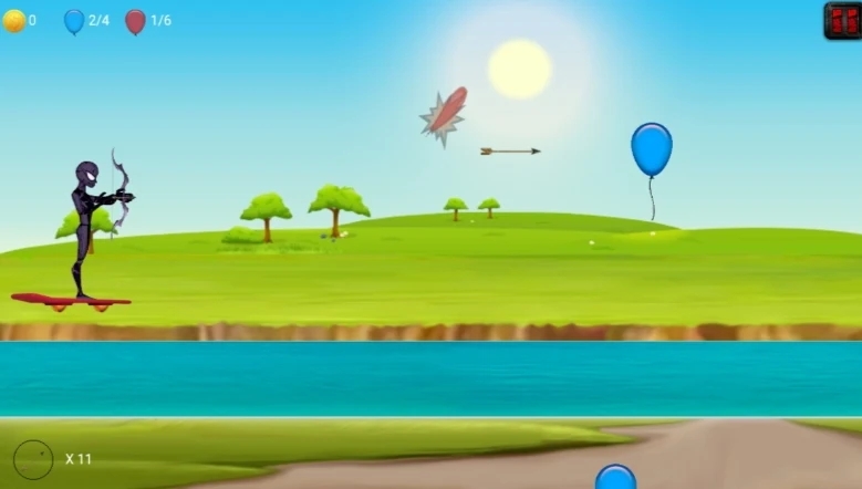 外星人弓箭和气球游戏0