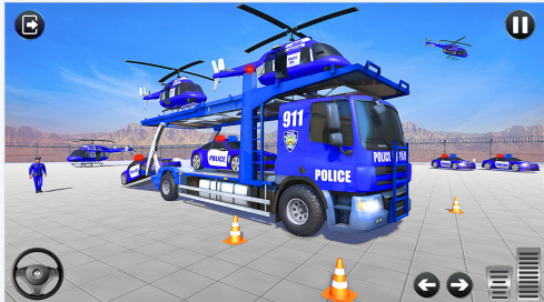 警察卡车运警车游戏1