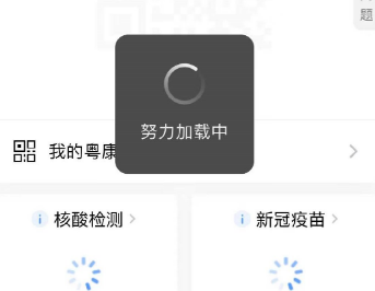 粤康码打不开一直都在加载中