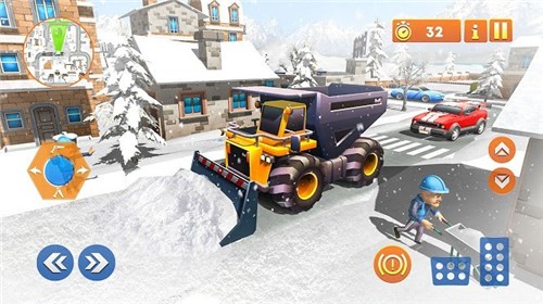抢雪挖掘机3D模拟2