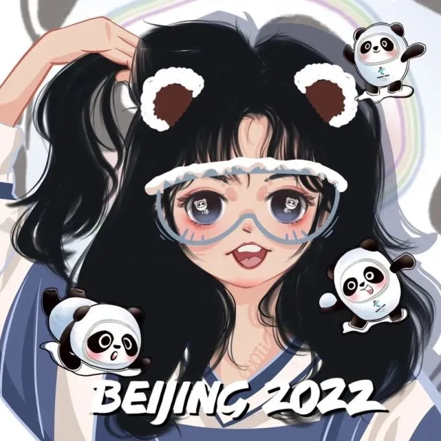 冰墩墩雪容融闺蜜头像图片大全3