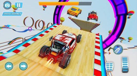 坡道汽车特技汽车3D游戏1