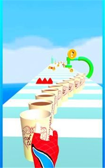 长咖啡杯堆栈3D2
