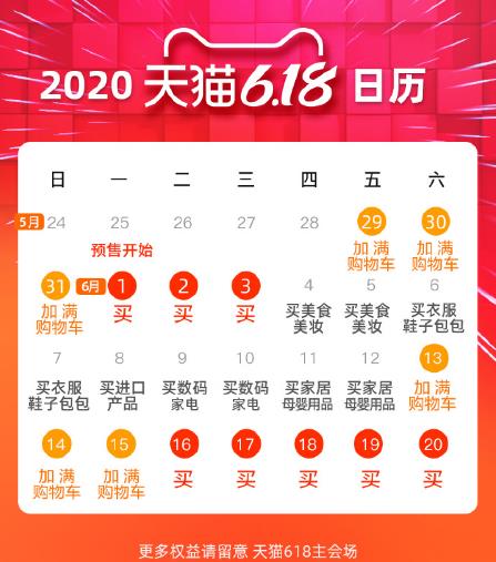 天猫618第三波活动操作时间介绍