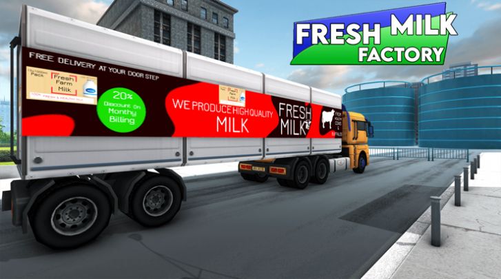 牛奶运输卡车游戏0