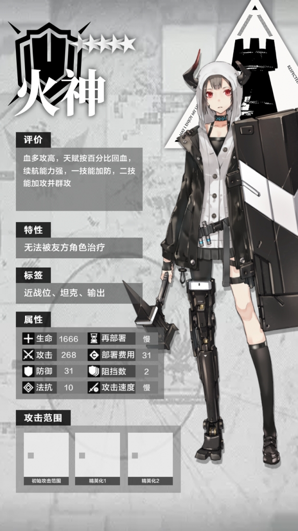 明日方舟五星干员重装火神资料技能属性大全