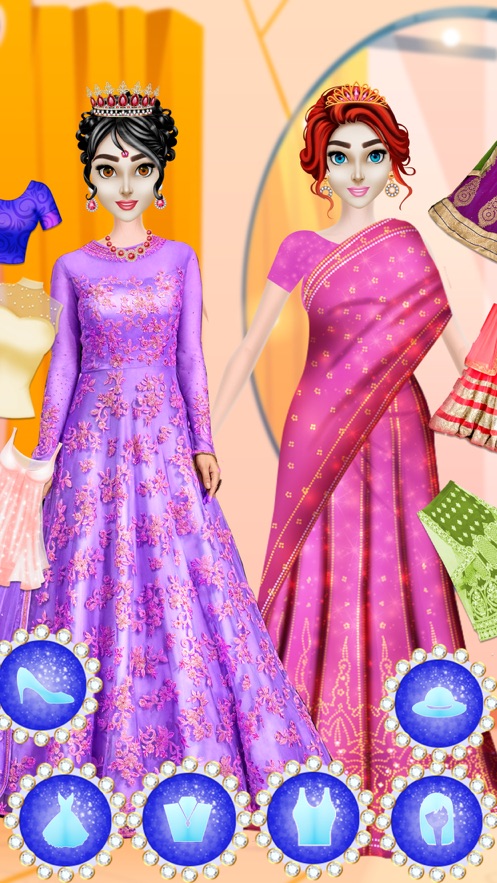 印度时尚女孩改头换面完美的美容院游戏0