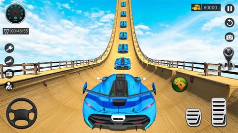 巨型坡道汽车疯狂特技游戏1
