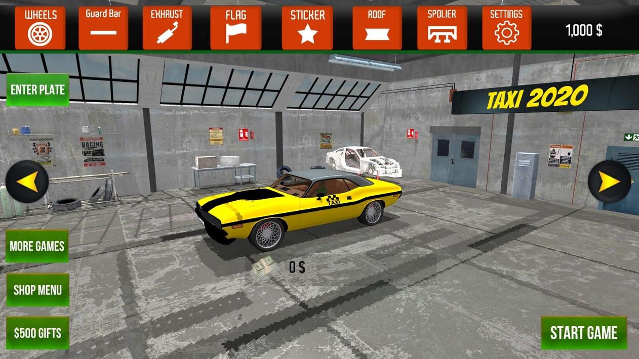 黄色汽车出租车模拟器驾驶0