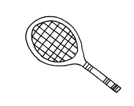 qq红包网球拍画法教程分享