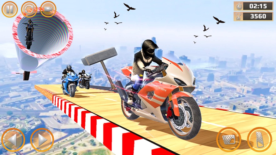 摩托车超级斜坡赛道2020游戏1