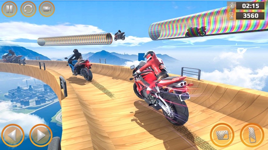 摩托车超级斜坡赛道2020游戏2