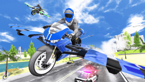 摩托飞车模拟赛游戏最新中文版（Flying Motorbike Simulator）1