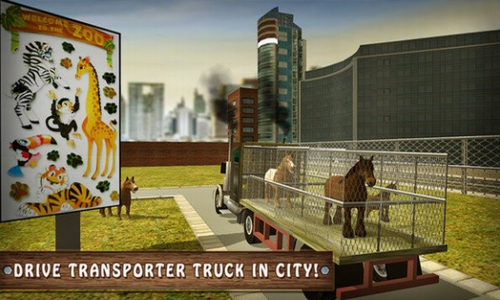 模拟野马动物园运输卡车中文版0