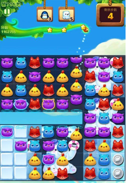 开心消消乐第726关三星怎么过