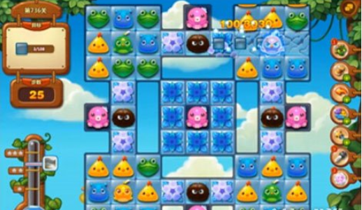 开心消消乐736关攻略