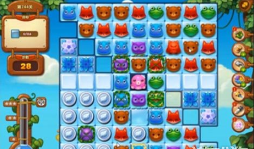 开心消消乐744关攻略