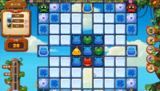 开心消消乐745关攻略