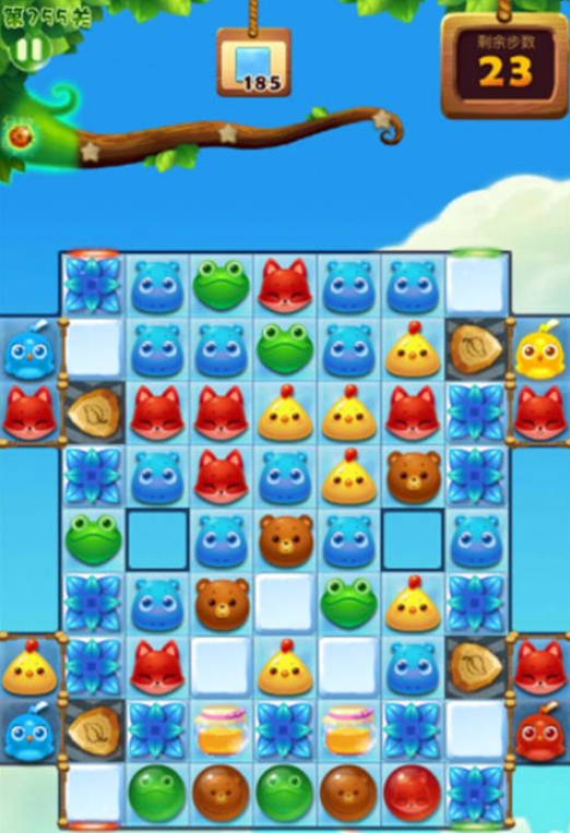 开心消消乐755关三星图文攻略