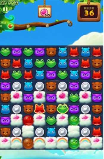 开心消消乐758关三星图文攻略