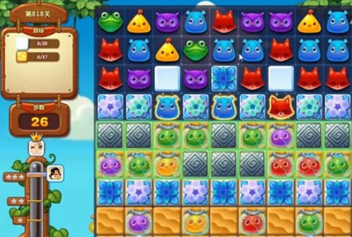 开心消消乐第818关怎么打