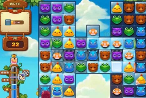 开心消消乐874关攻略