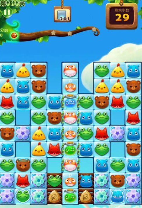 开心消消乐第888关三星怎么过