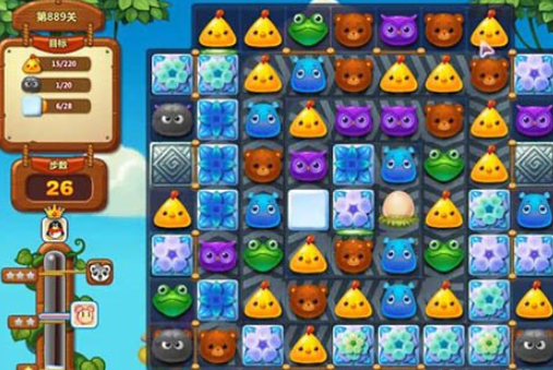开心消消乐889关攻略