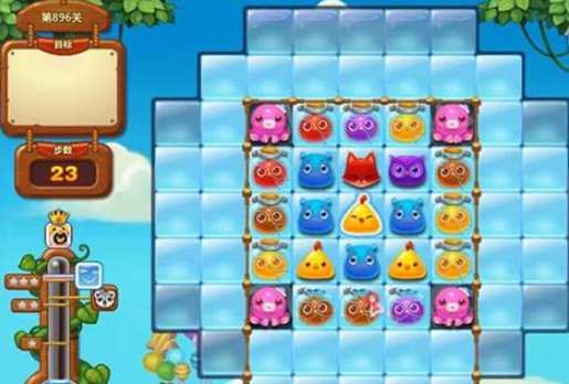 开心消消乐896关攻略