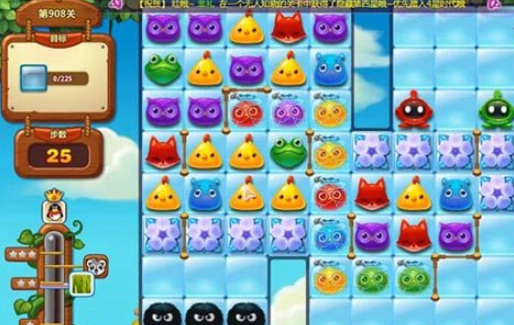 开心消消乐第908关怎么过