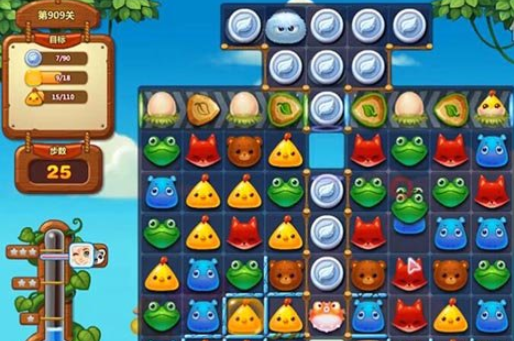 开心消消乐第909关怎么打
