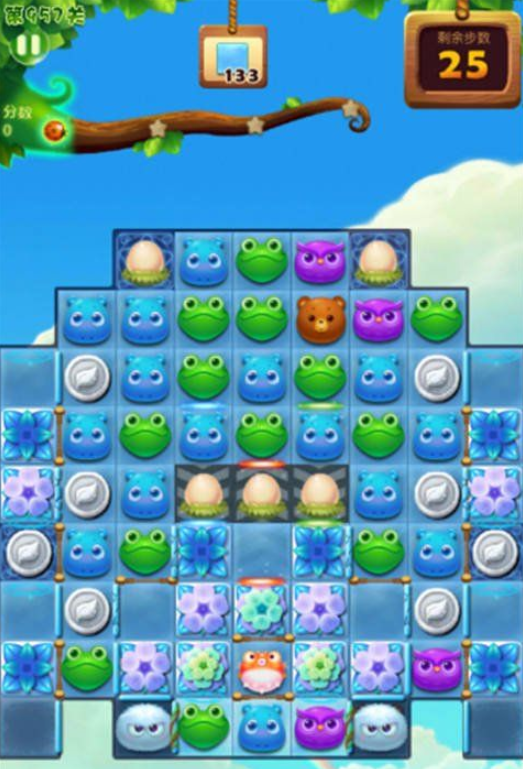 开心消消乐957关三星图文攻略