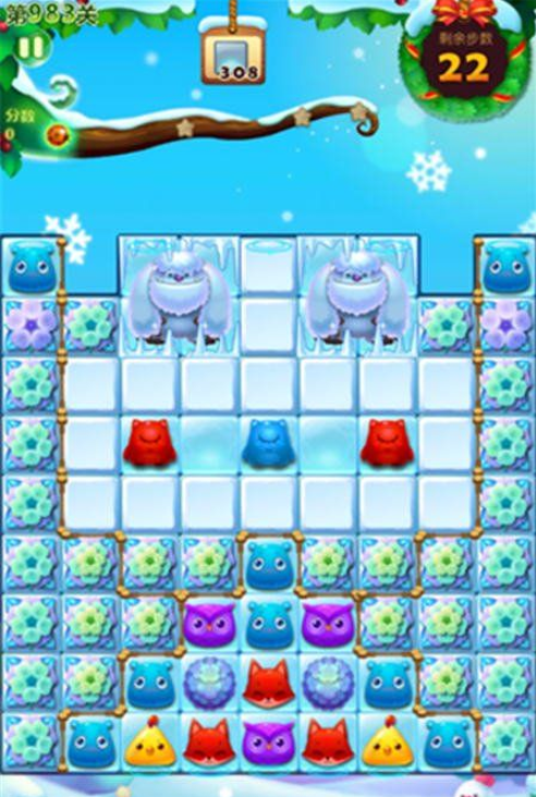 开心消消乐983关三星图文攻略