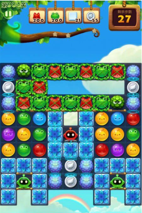 开心消消乐984关三星图文攻略