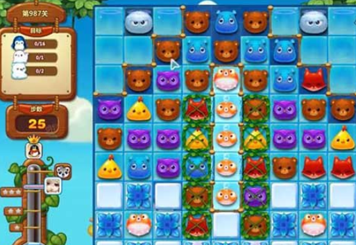 开心消消乐第987关怎么过
