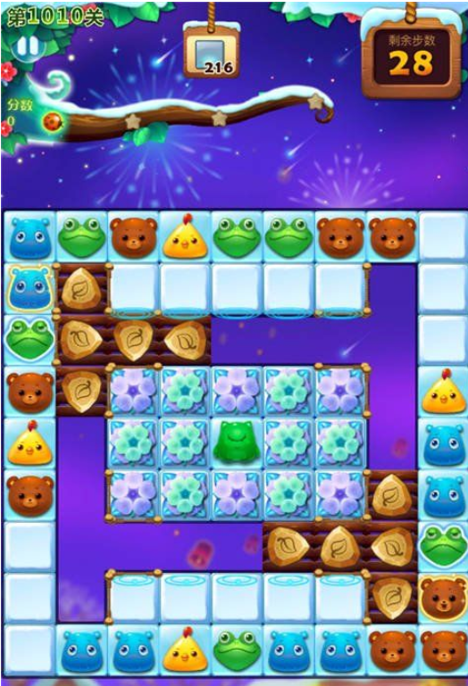 开心消消乐第1010关三星怎么打