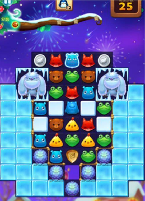 开心消消乐第1017关三星怎么过