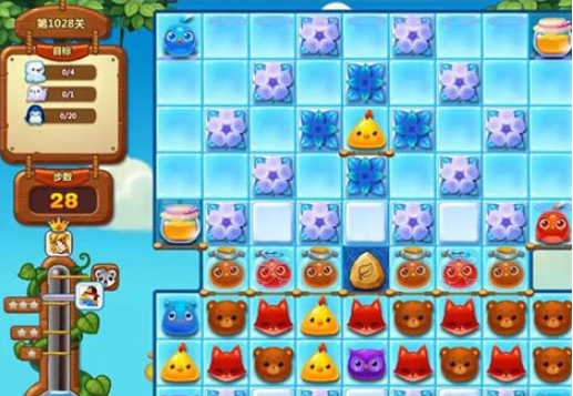 开心消消乐1028关攻略