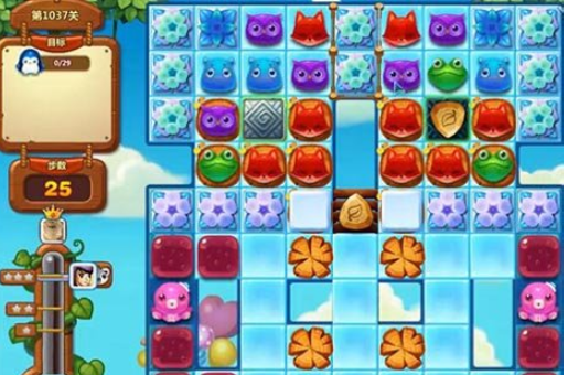 开心消消乐1037关攻略