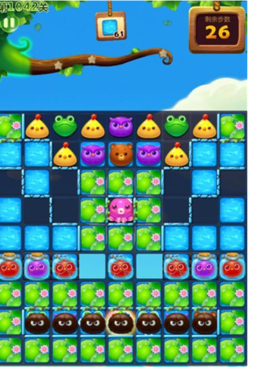 开心消消乐第1042关三星怎么打