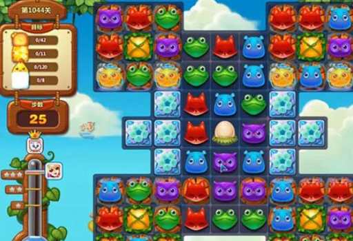 开心消消乐1044关攻略